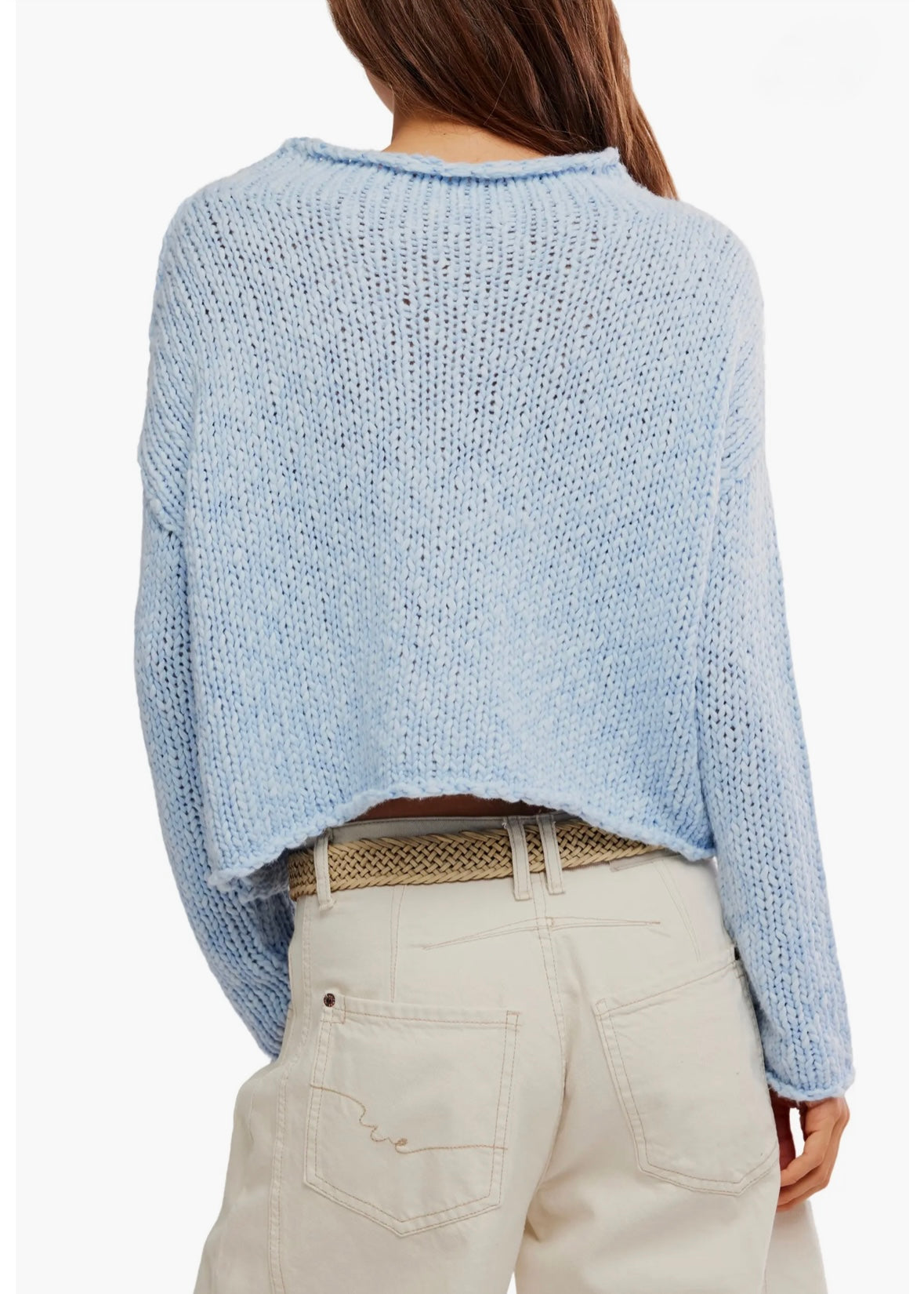 FREE PEOPLE Opal Sweater in Cashmere Blue