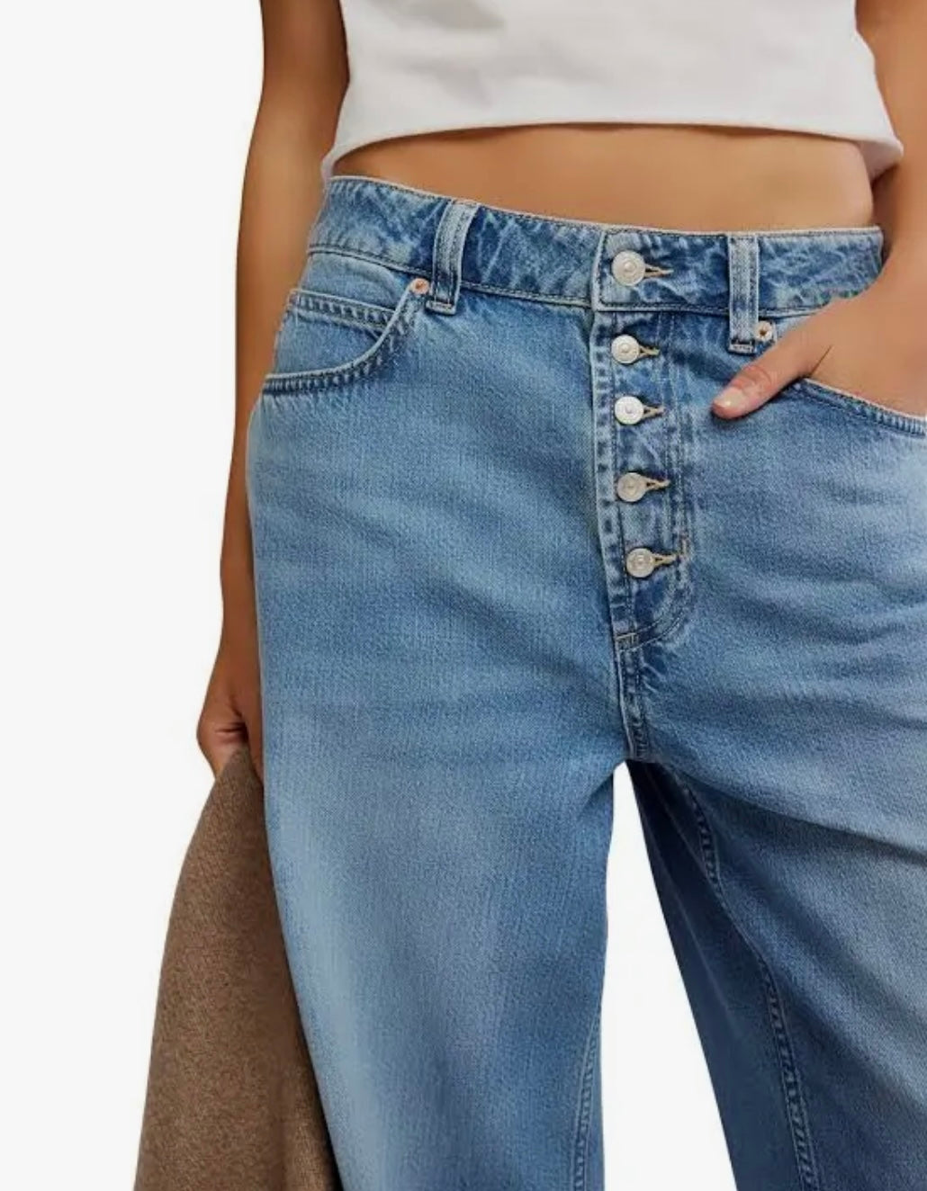 FREE PEOPLE Nia Boyfriend Jeans in Friday
