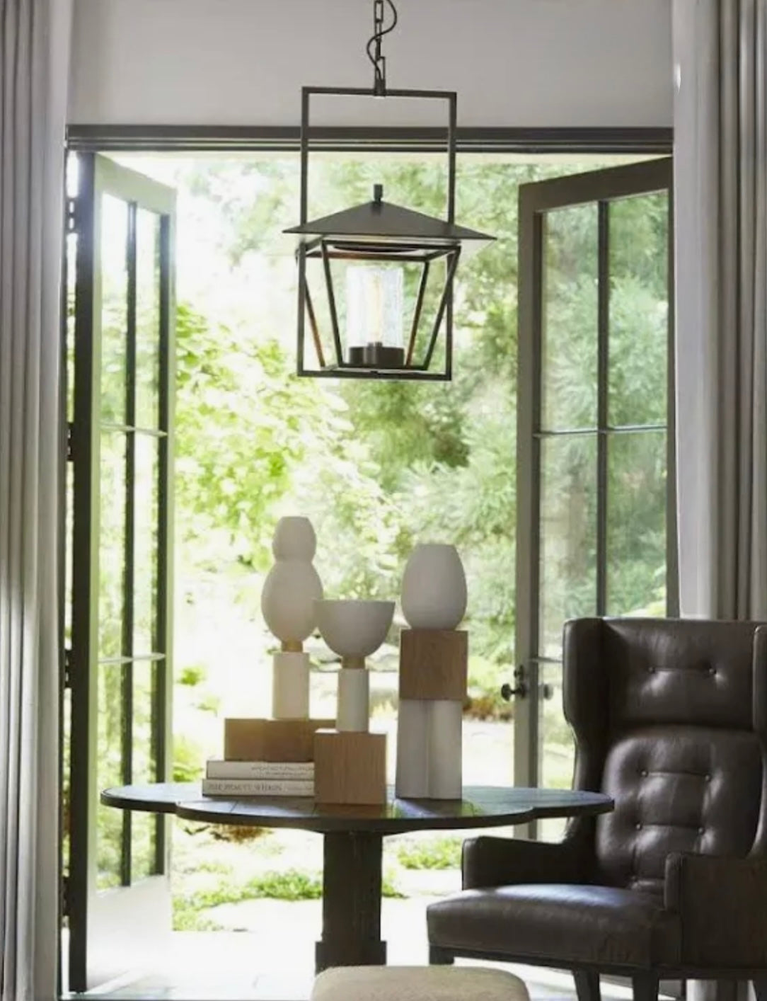 Arteriors Mod Wooden And Clay Small Vase