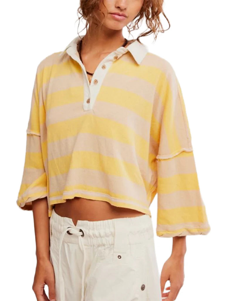 FREE PEOPLE Augee Tee Latte/Yellowfin