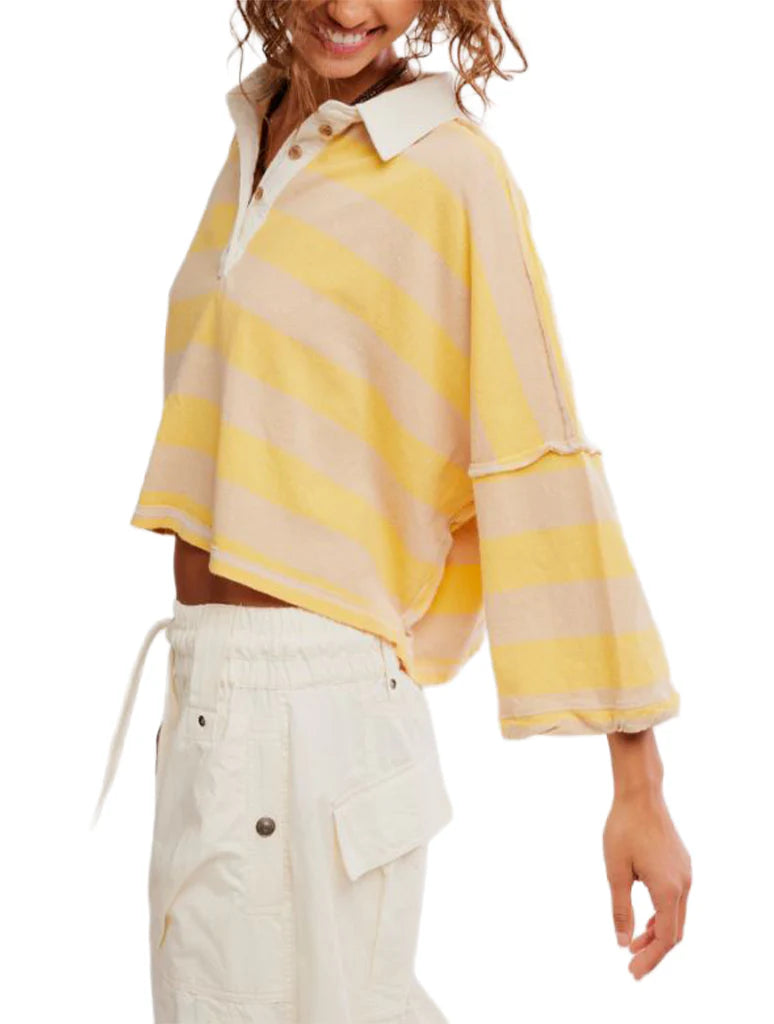 FREE PEOPLE Augee Tee Latte/Yellowfin