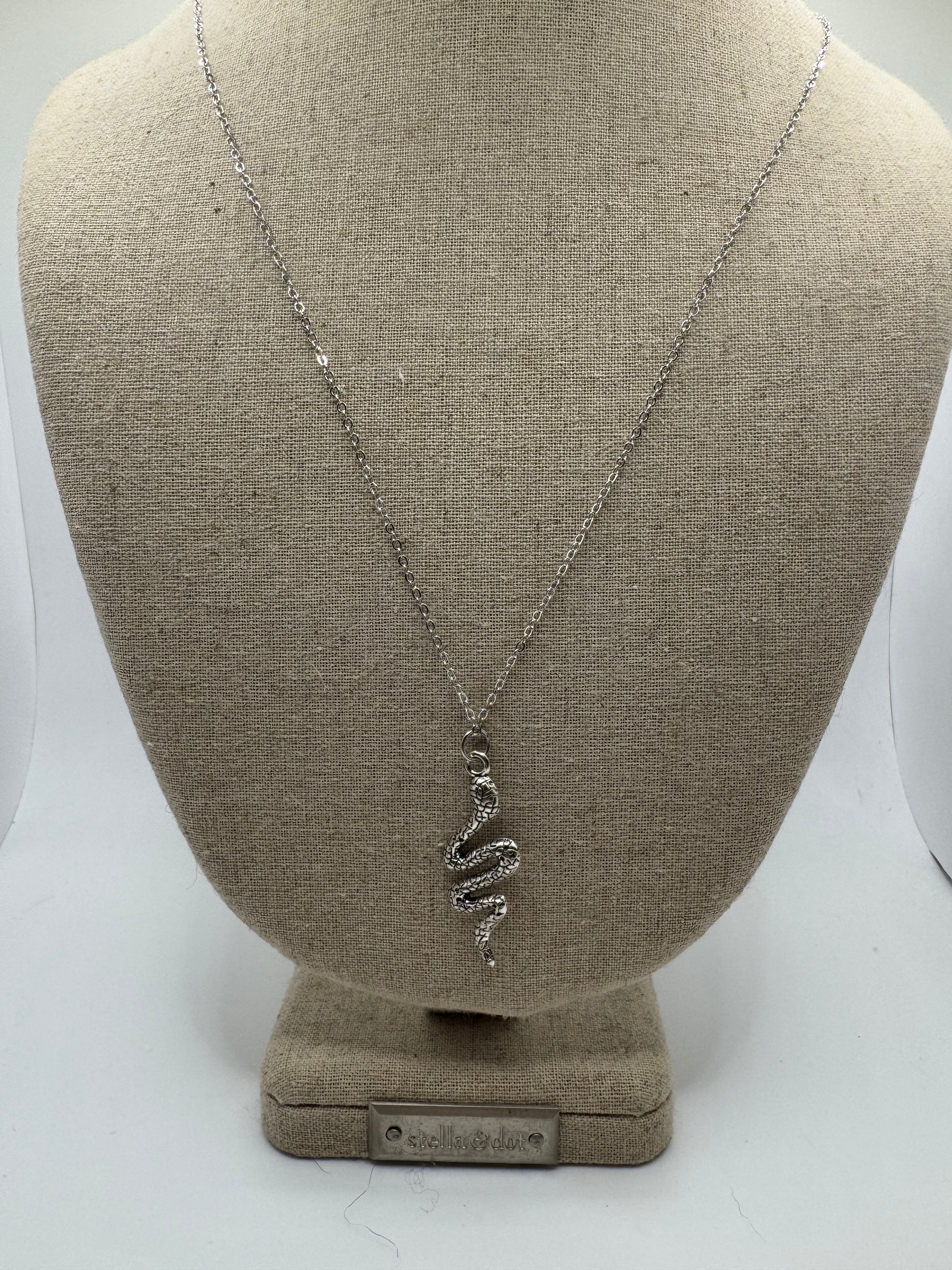 SOPHIA Serpent Drop Necklace (22”)