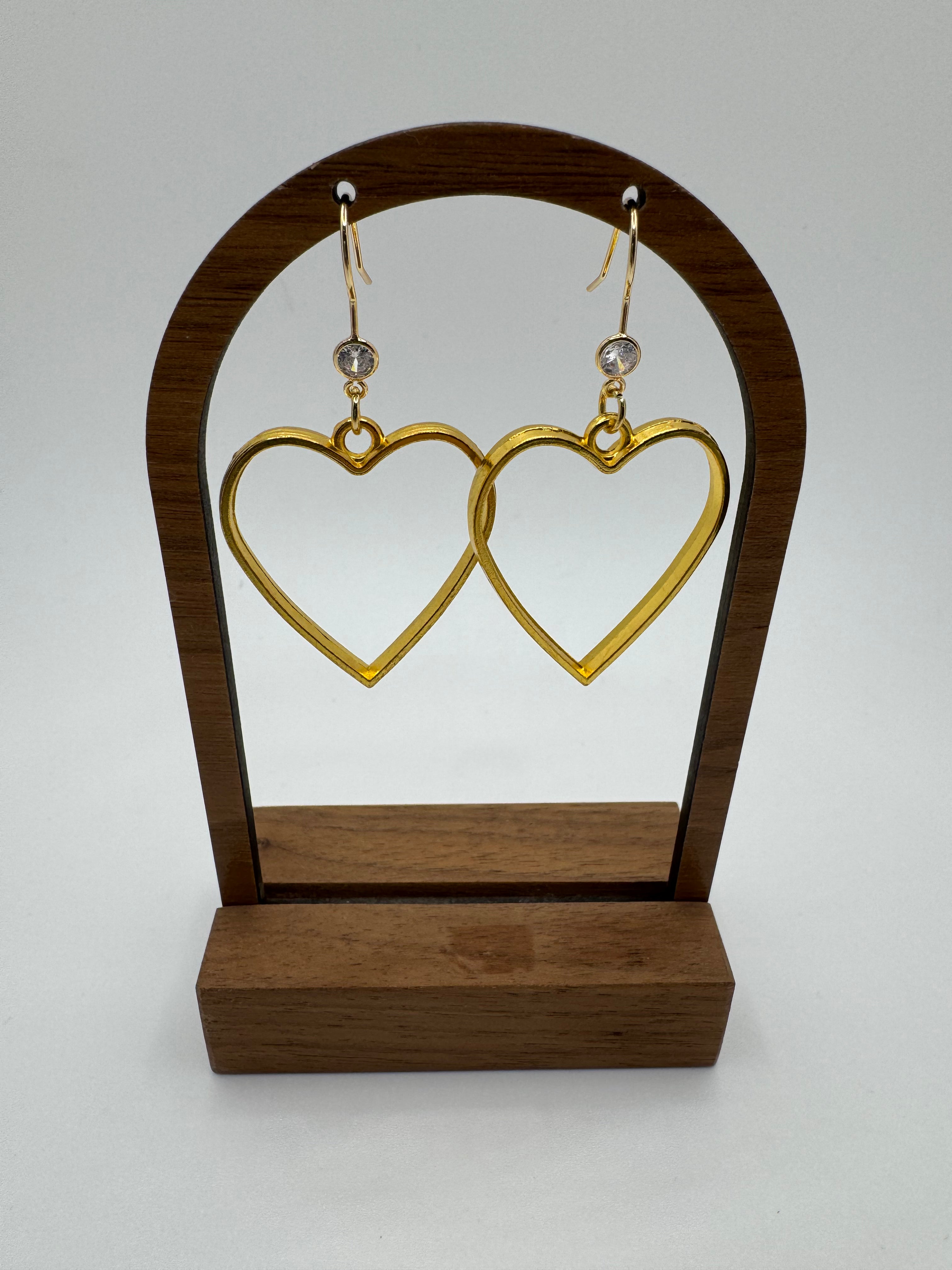 SOPHIA Open Heart Drop Earrings