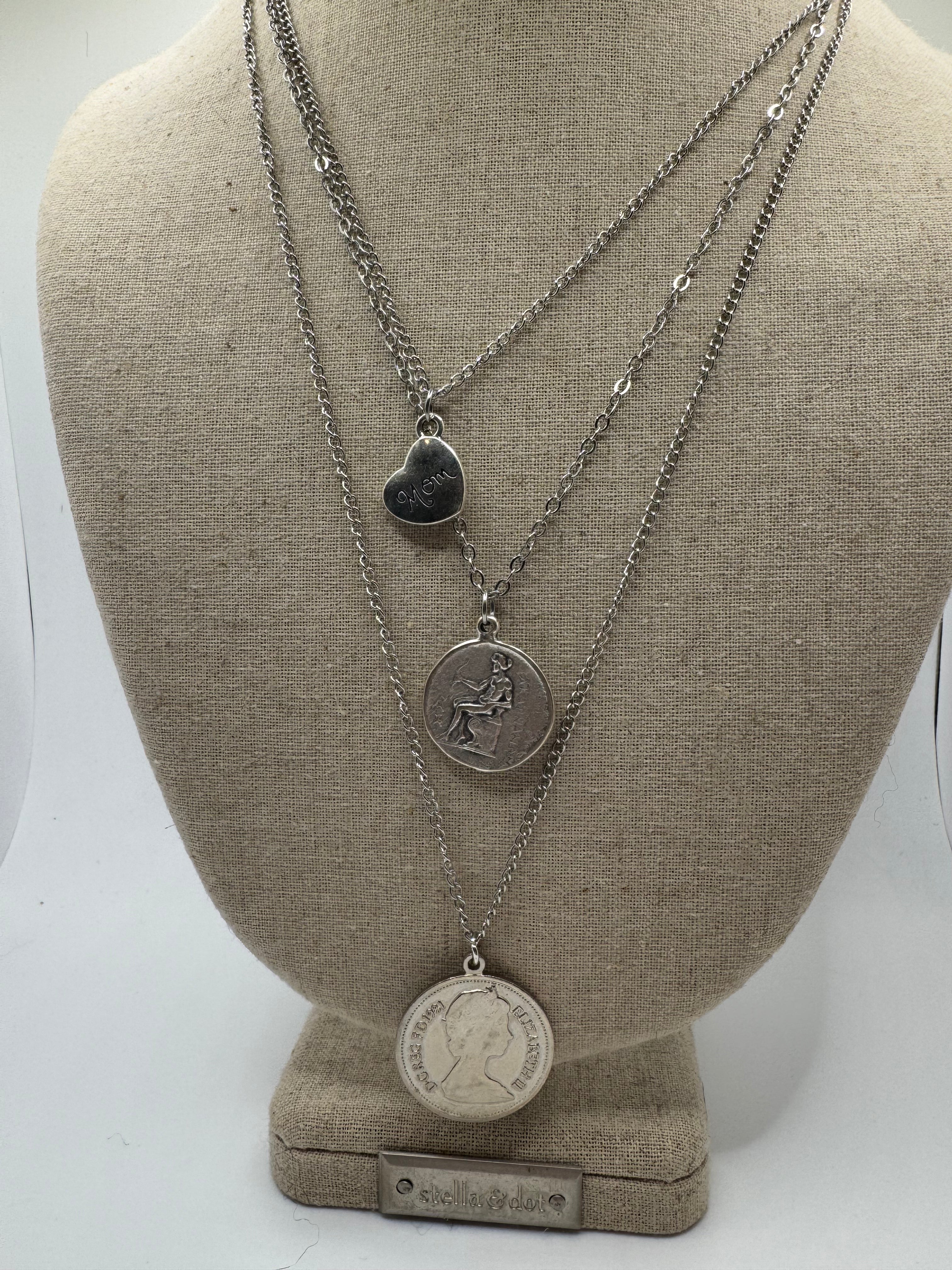 SOPHIA Silver Relics Layered Necklace