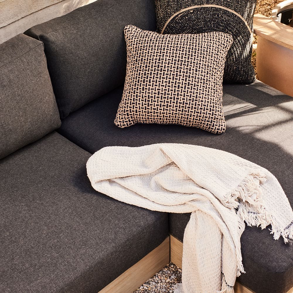 RILEY Woven Two-Tone Indoor/Outdoor Pillow
