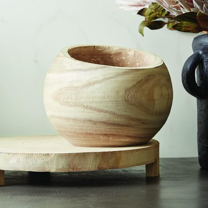 SANTA BARBARA Table Sugar Paulowina Wood Natural Bowl