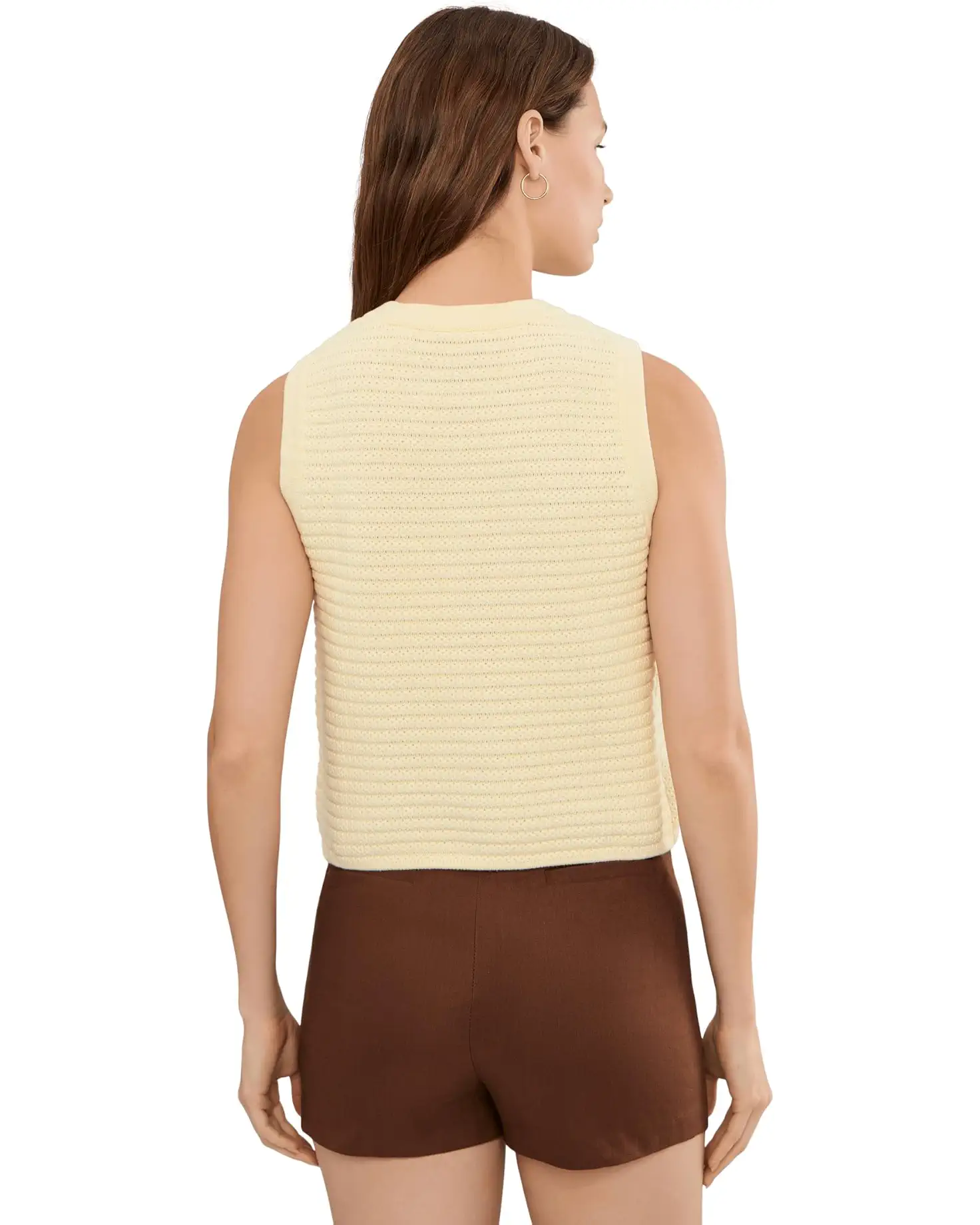 525 AMERICA Jayme Button Through Textured Vest