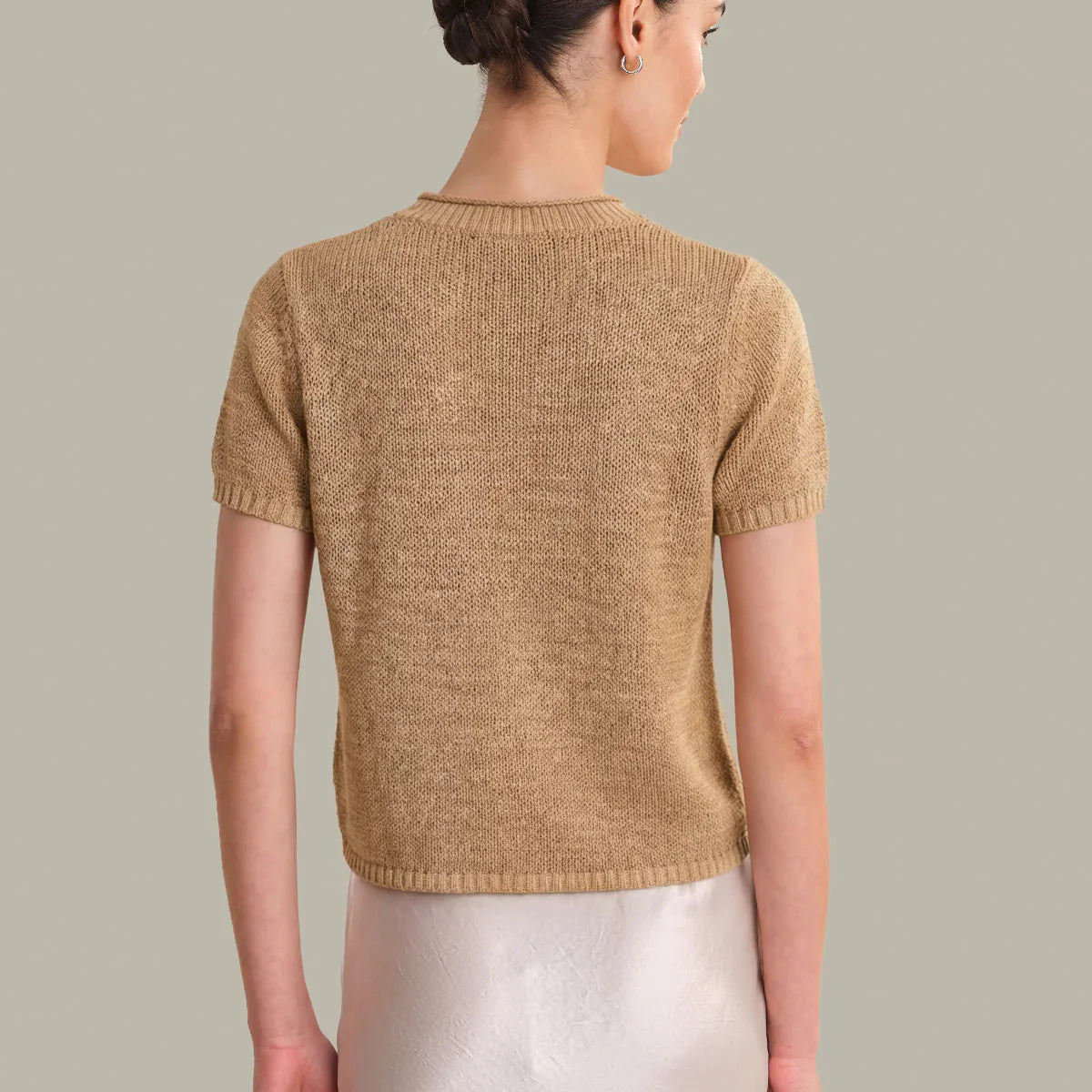 525 AMERICA Faye Rolled Edge Sweater Tee