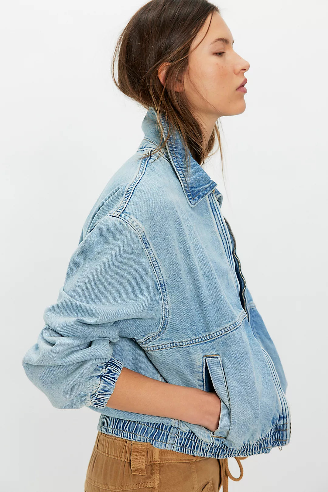 FREE PEOPLE We The Free Birdie Denim Jacket