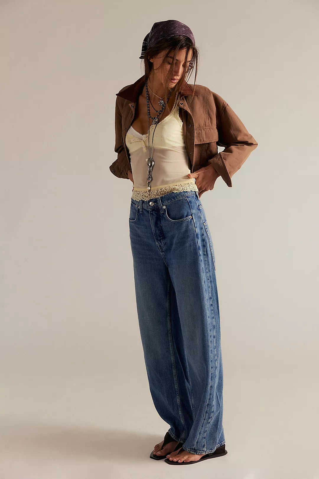 FREE PEOPLE We The Free Truro Baggy Puddle Jeans