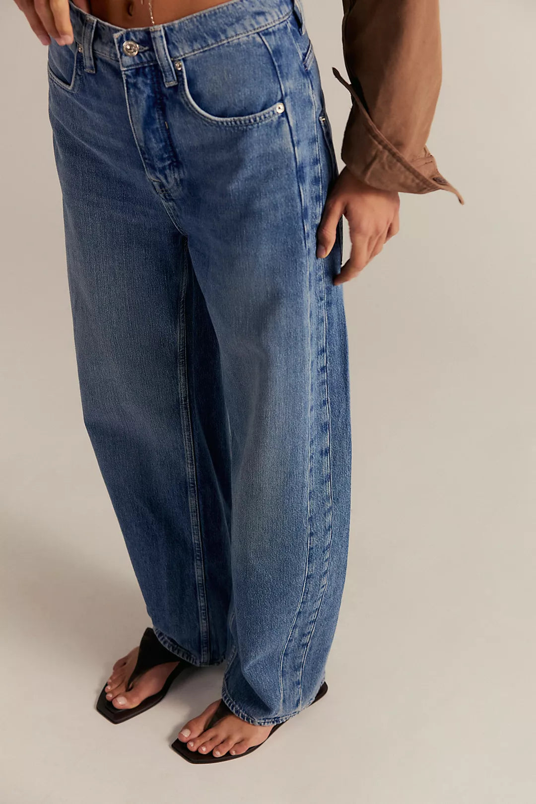 FREE PEOPLE We The Free Truro Baggy Puddle Jeans
