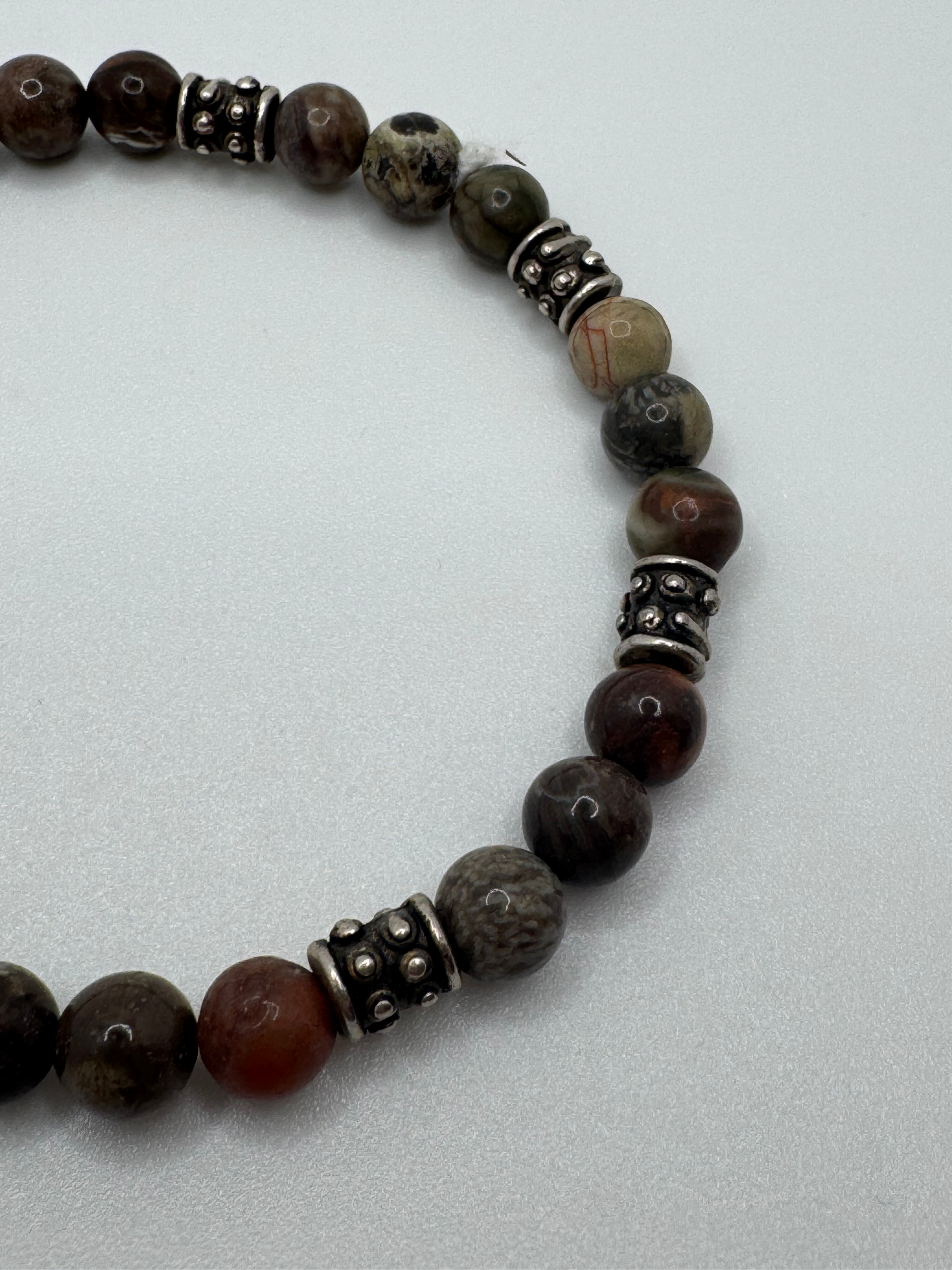 KRISTENS Earth Tone Stone Beaded Bracelet