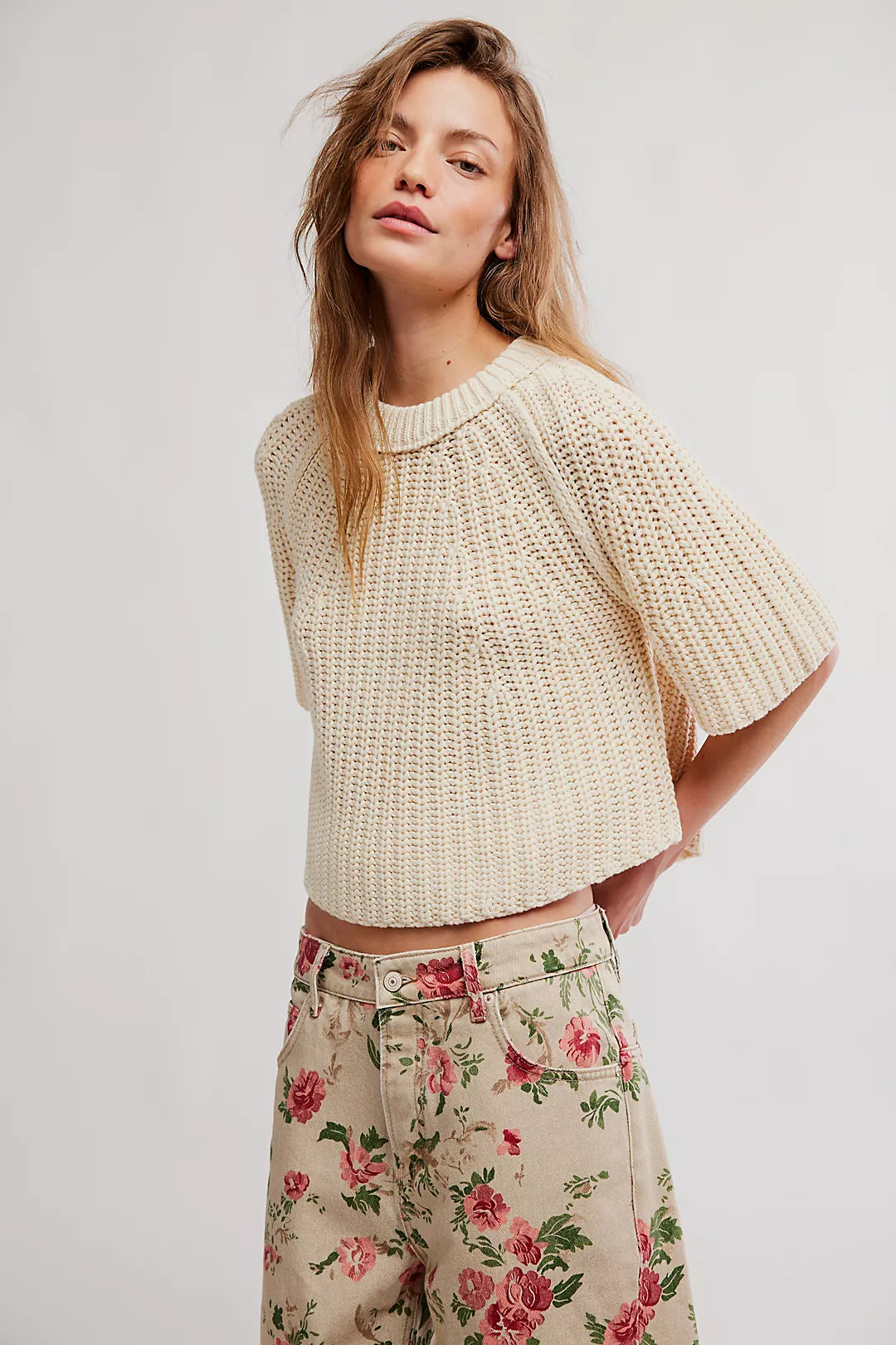 FREE PEOPLE Amy Sweater Tee