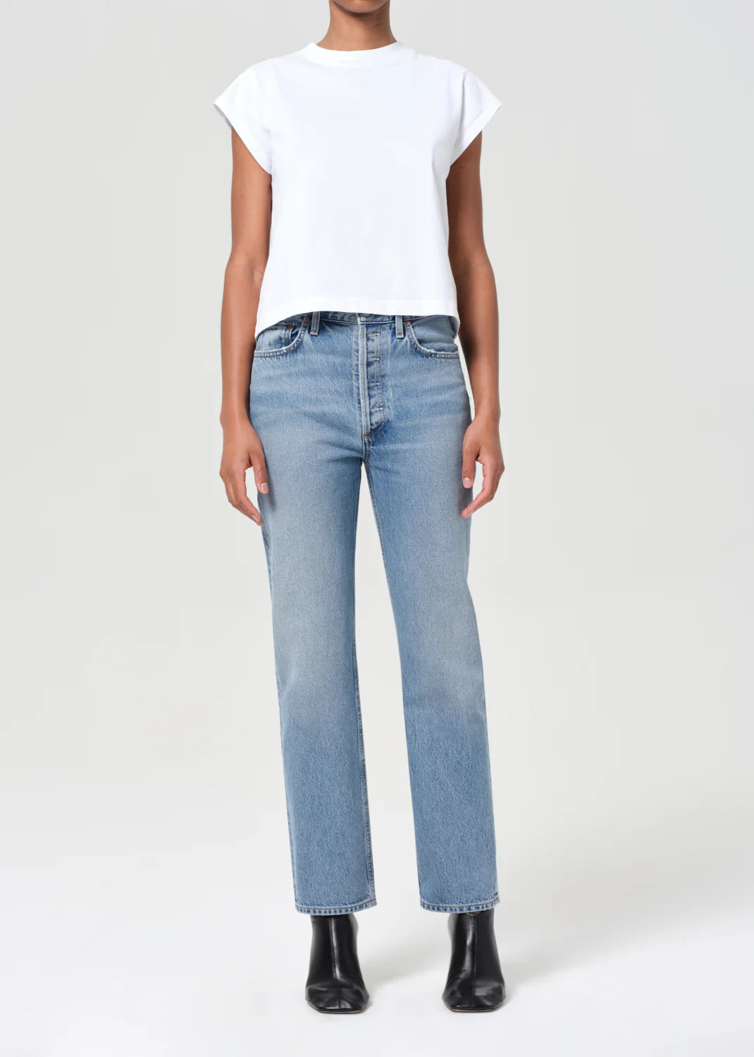 AGOLDE 90s Pinch Waist High Rise Straight in Stage