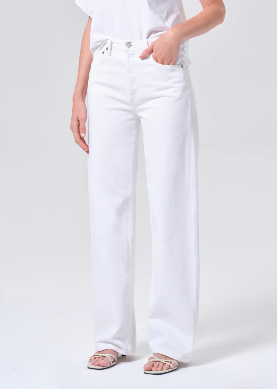 AGOLDE Ren Jean 32” in Marshmallow