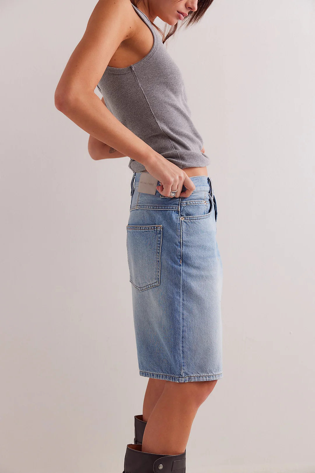 FREE PEOPLE We The Free Montana Shorts in Cowgirl Blues