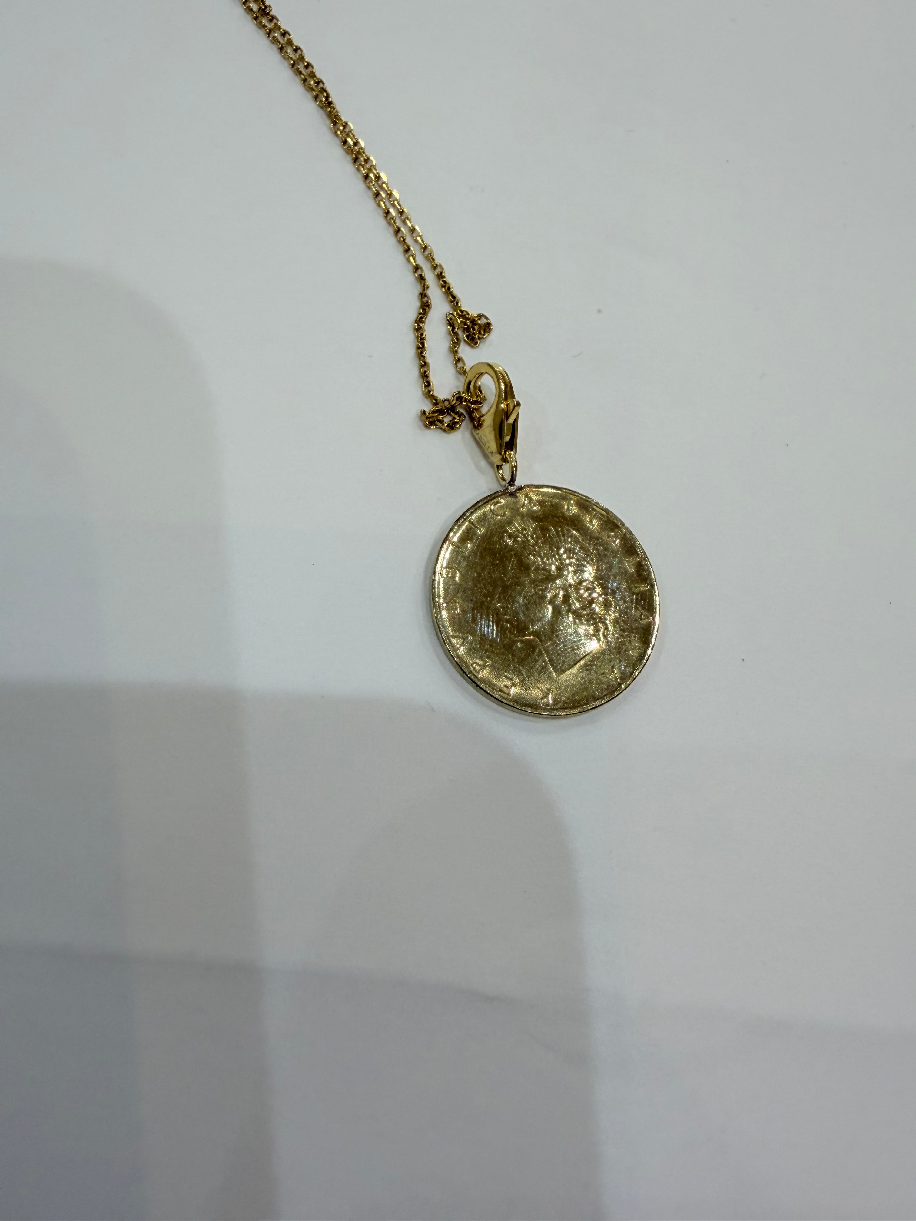 SOPHIA Italian Coin Pendant Necklace