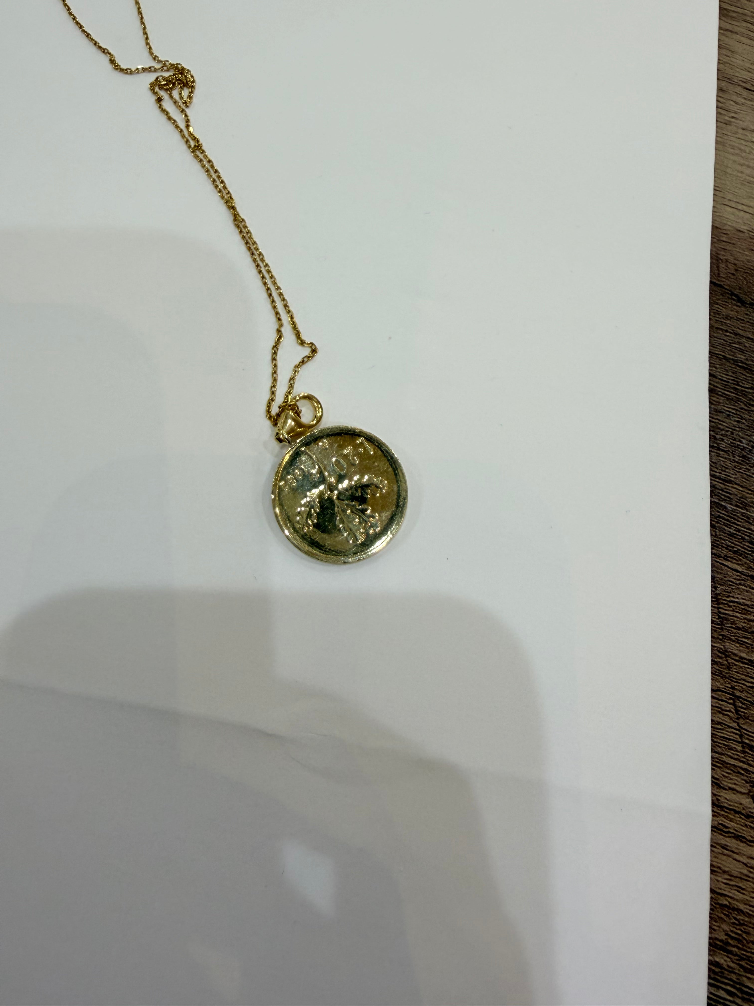 SOPHIA Italian Coin Pendant Necklace