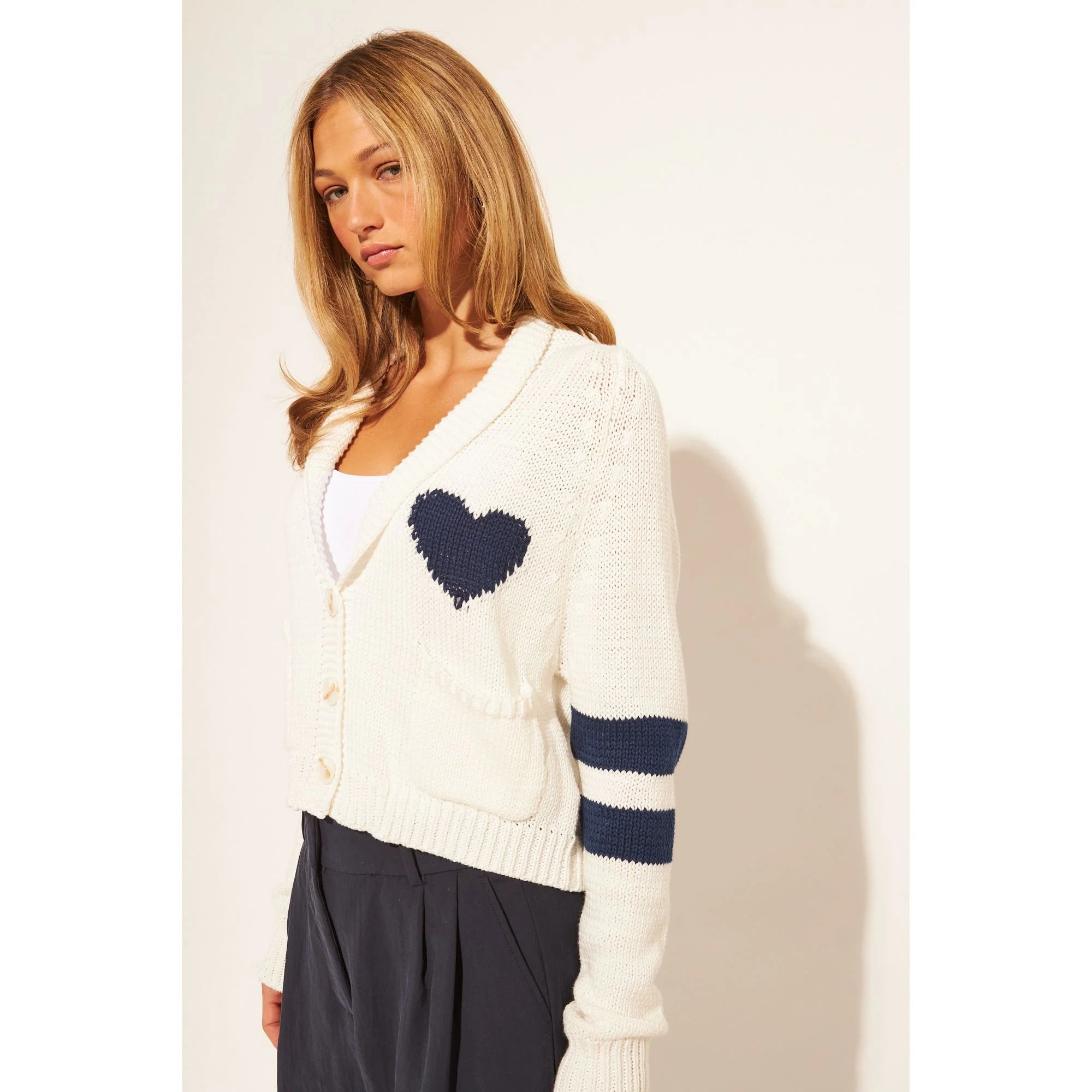 JOHN & JENN Maddox Cardigan in Seaside Amour