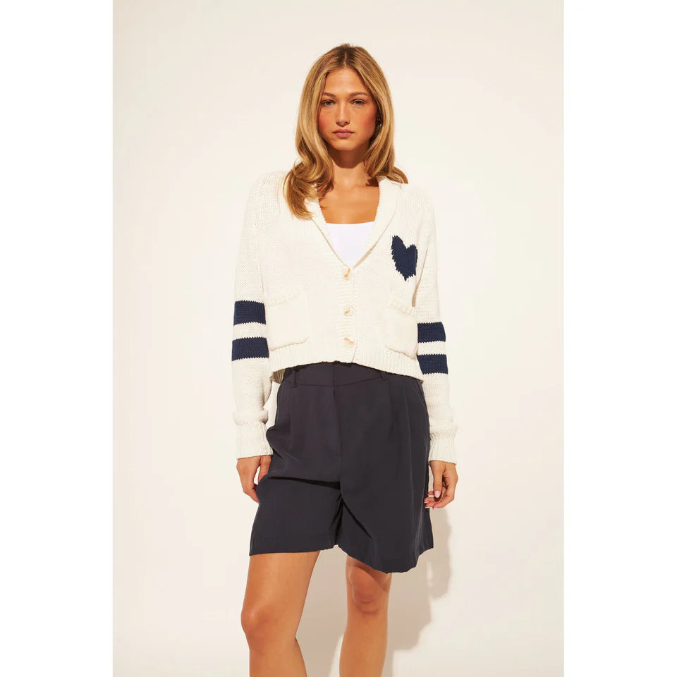 JOHN & JENN Maddox Cardigan in Seaside Amour