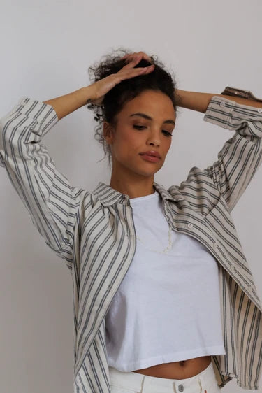 *PREORDER* PERFECT WHITE TEE Teresa 
Cotton Flannel Oversized Button Down