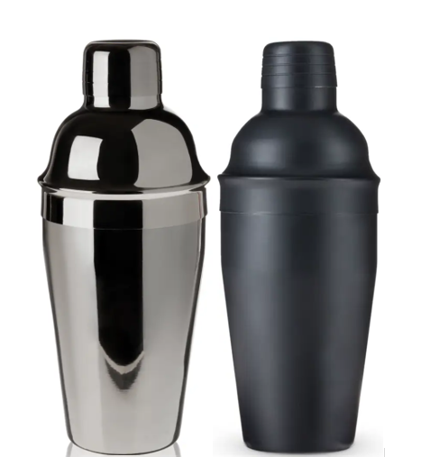 TRUE Contour™ Gunmetal Cocktail Shaker - 18oz - Polished or Matte: Matte