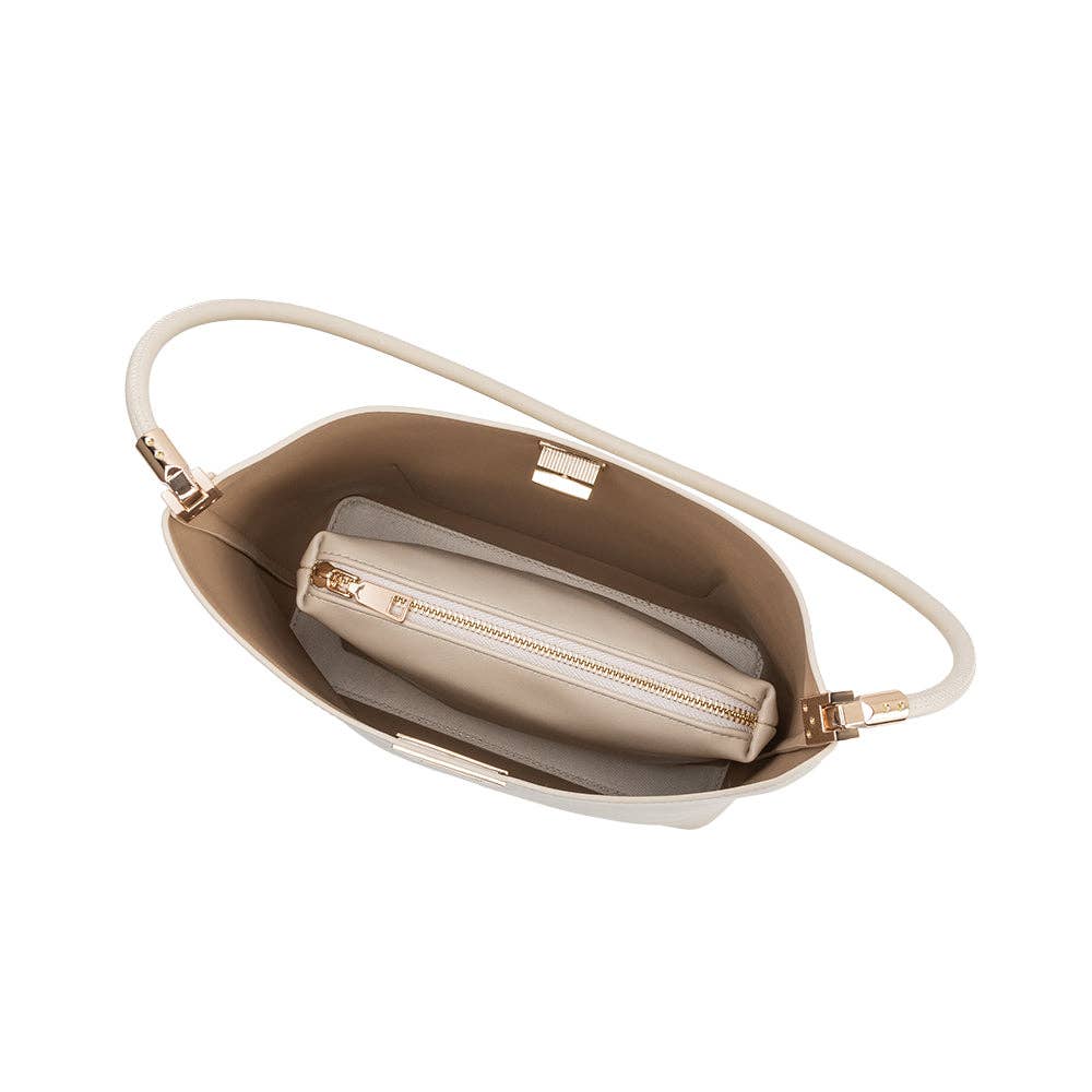 *PREORDER* MELIE BIANCO Billie Bone Recycled Vegan Leather Tote Bag