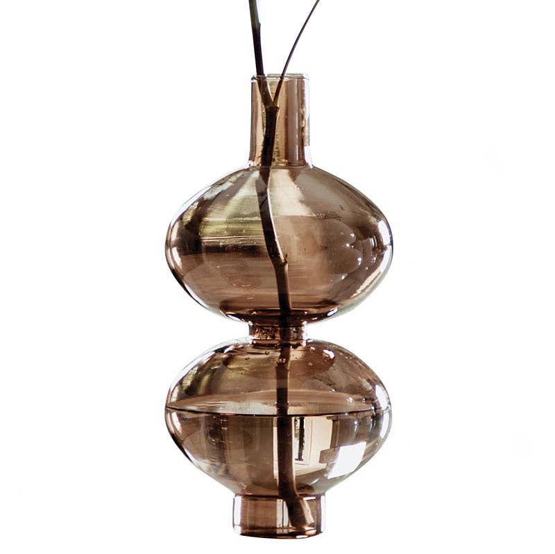 Glass Bubble Vase — Brown