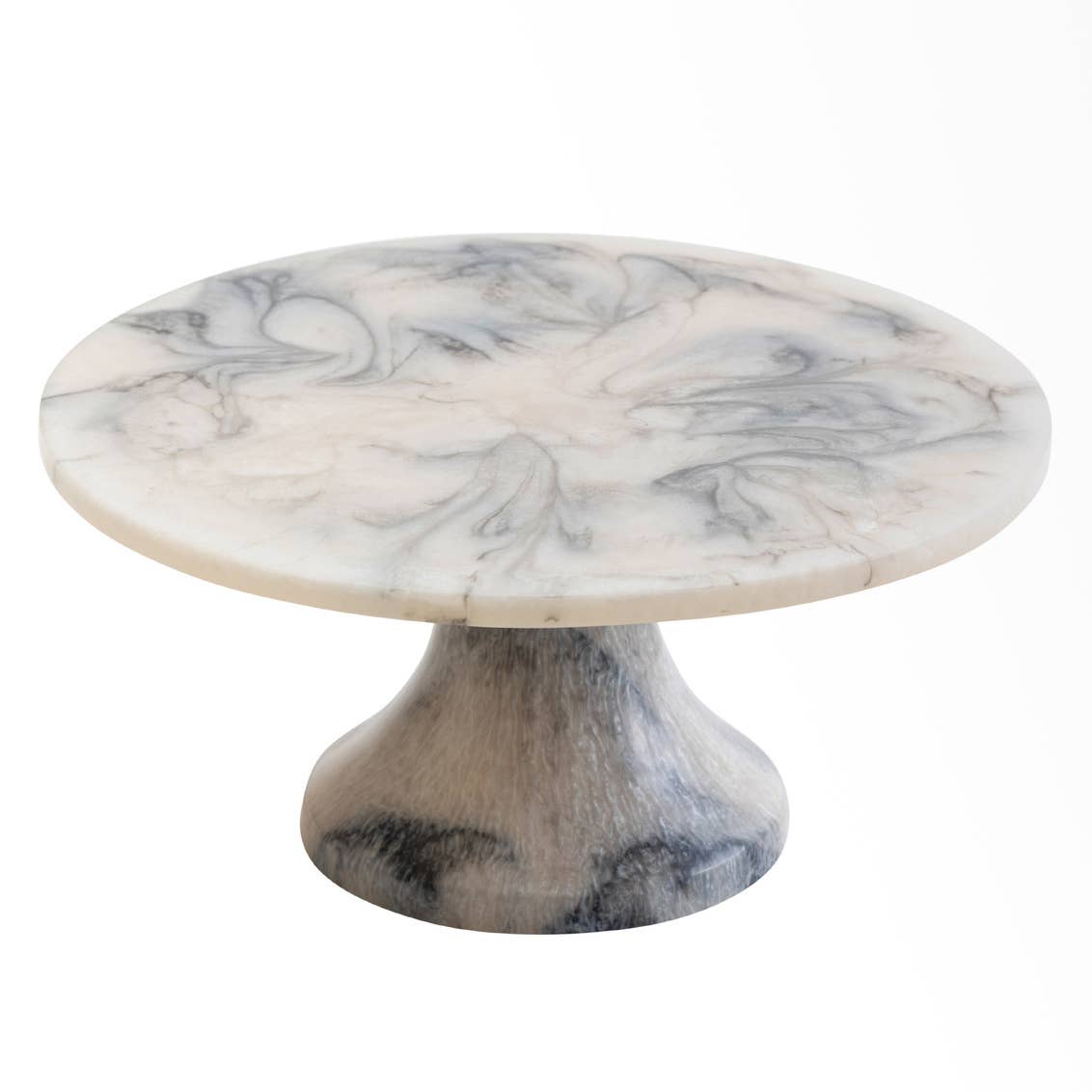 Lucente Resin Matte Grey Cake Plate