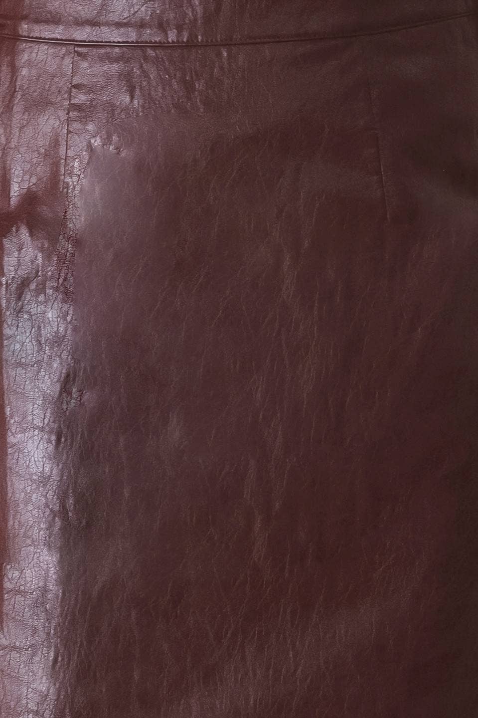 *PREORDER* FLYING TOMATO Burgandy Faux Leather Pencil Skirt