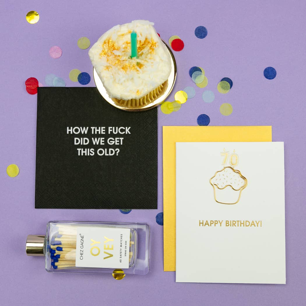 Oy Vey - Glass Bottle Safety Matches - Royal Blue