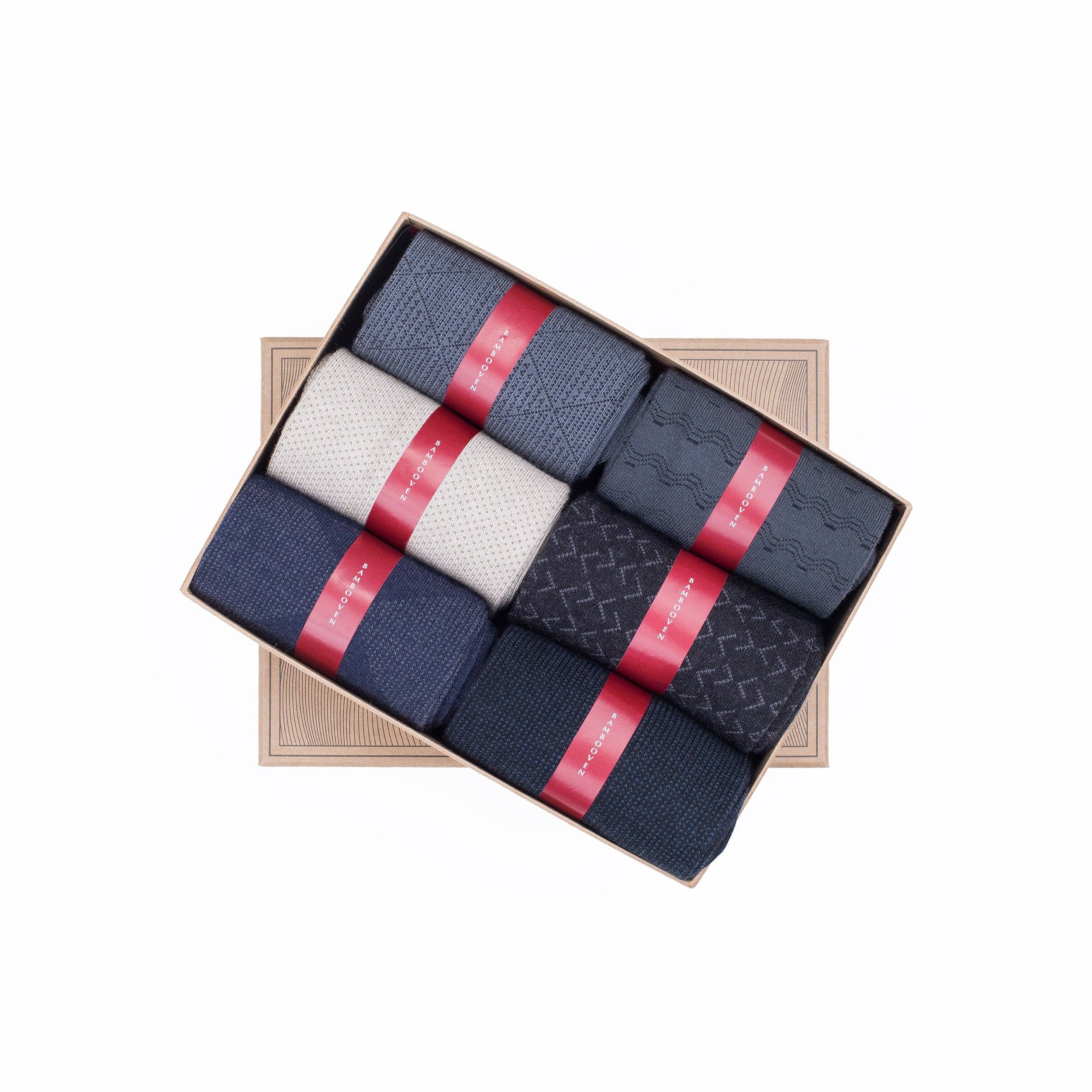 Bambooven Men’s Bamboo Dress & Trouser Socks 6-Pairs (594)