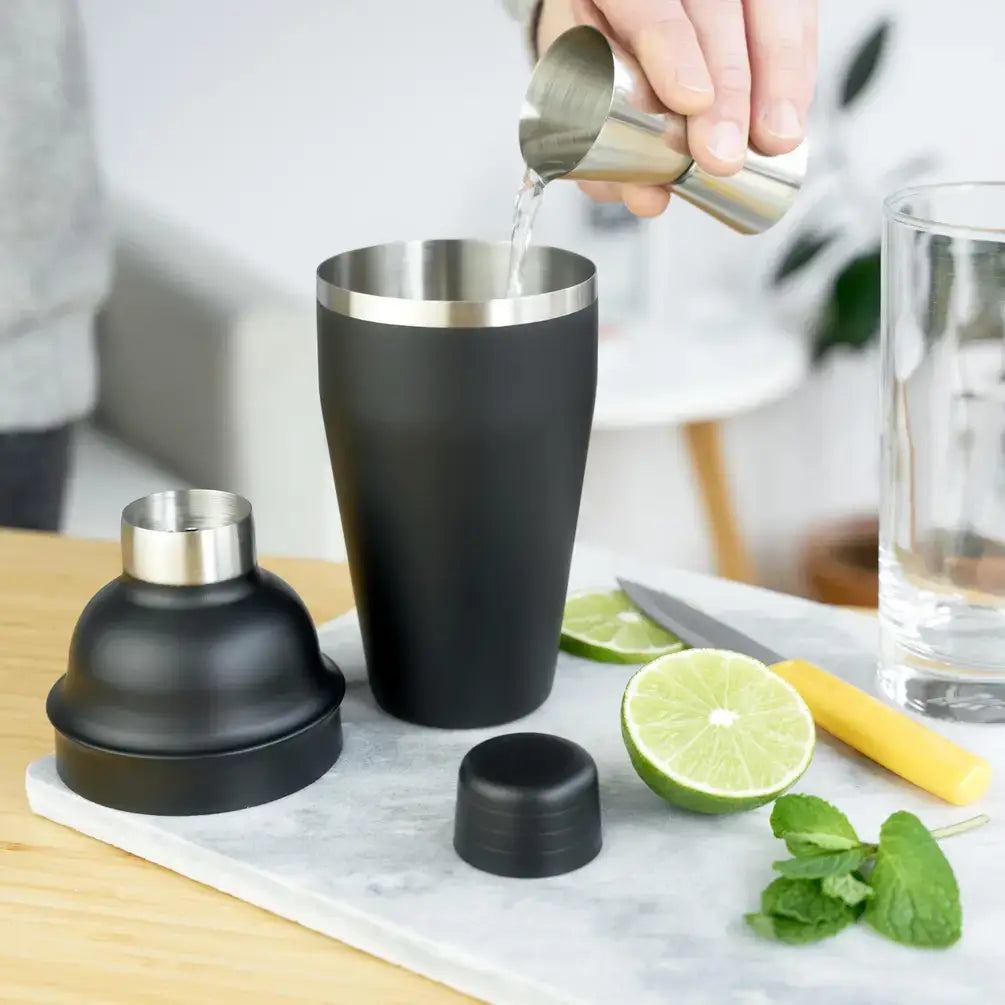 TRUE Contour™ Gunmetal Cocktail Shaker - 18oz - Polished or Matte: Matte