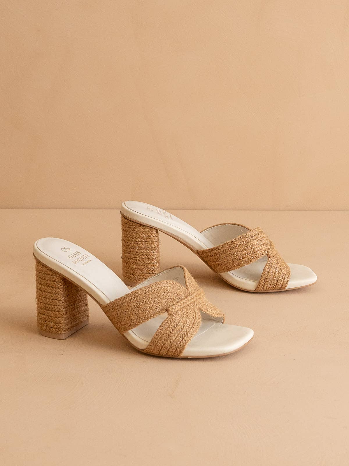 The Santiago Toffee | Raffia Summer Heel: TOFFEE / 6.5