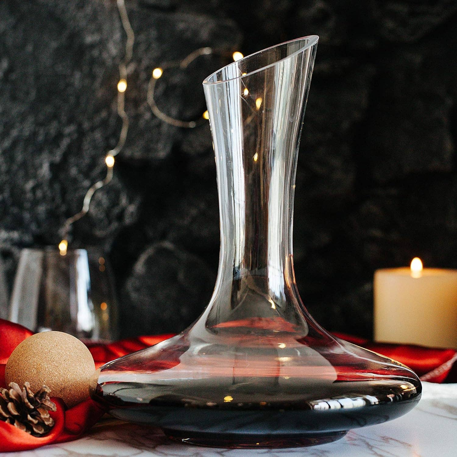 Wine Decanter Set With Stopper & Cleaning Beads 25 Oz