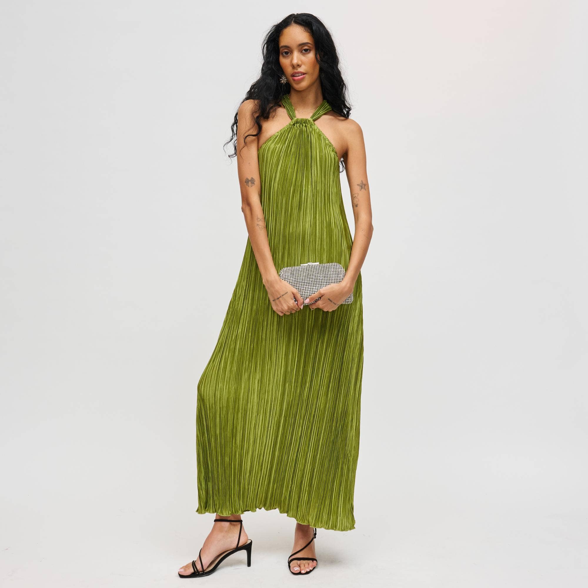 URBAN EXPRESSIONS Delfina Evening Bag in Silver