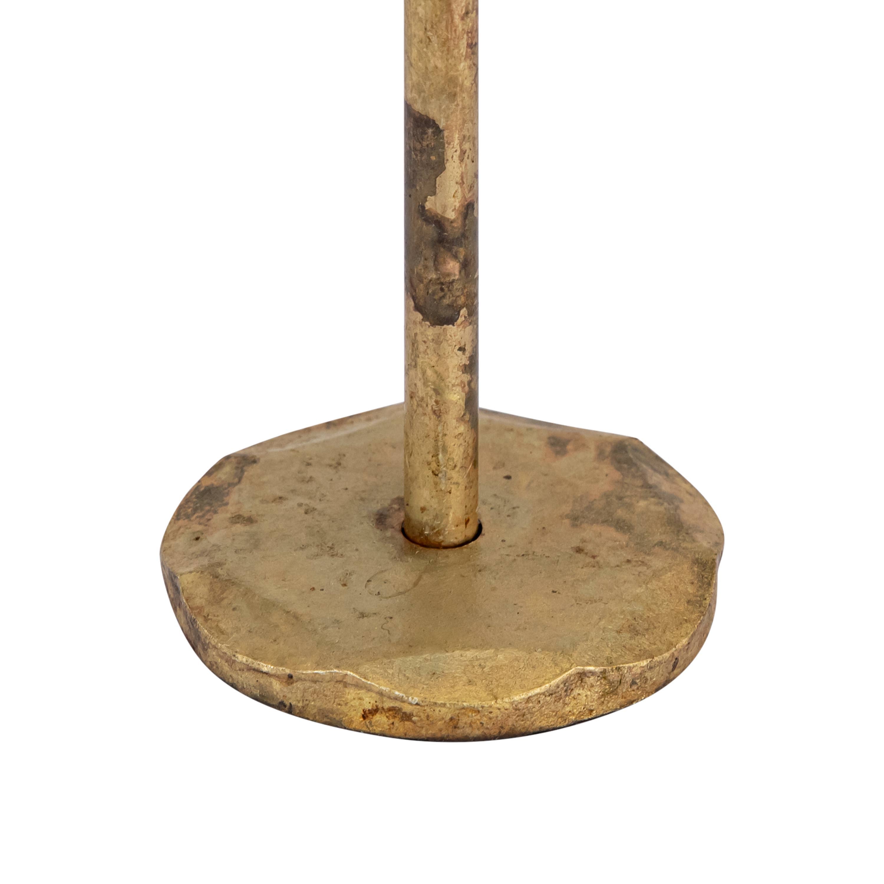 BIDK Candle Holder H 10.25" x Dia 2.25" Old Brass: OLD BRASS / IRON