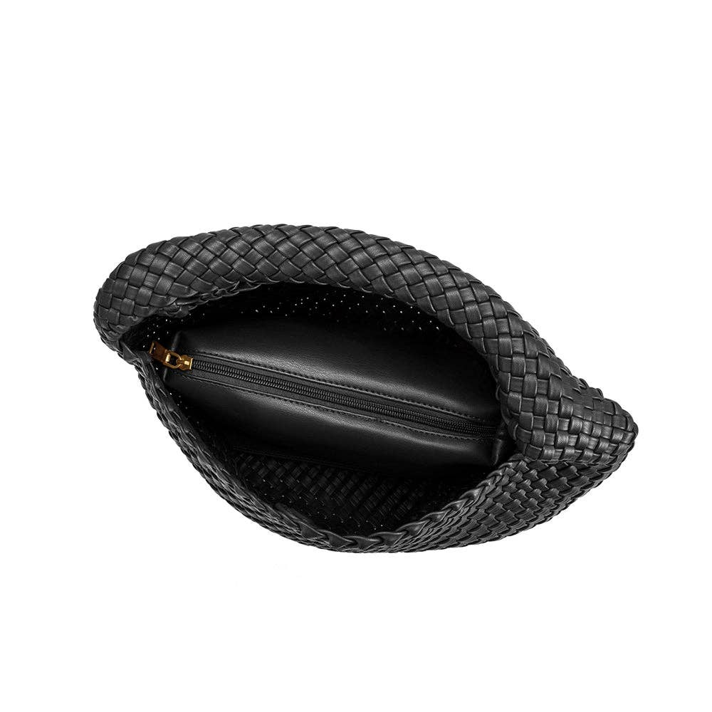 *PREORDER* MELIE BIANCO Johanna Black Recycled Vegan Shoulder Bag