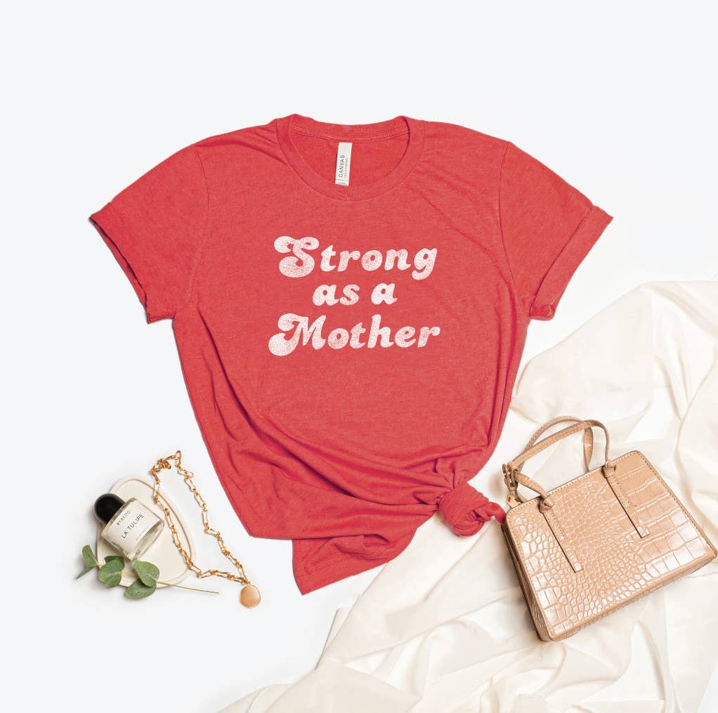 STRONG AS A MOTHER  Graphic T-Shirt: VINTAGE WHITE / XL