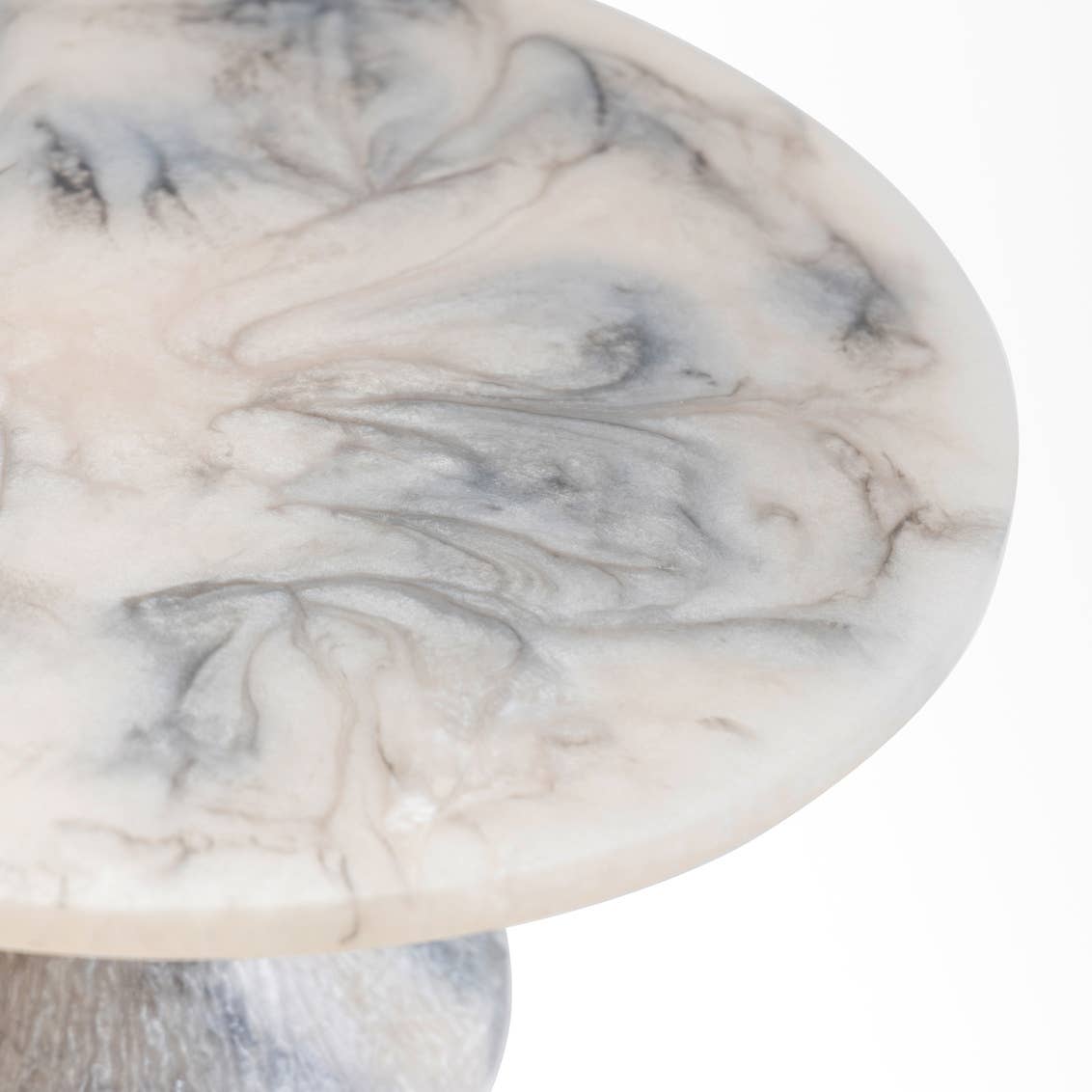 Lucente Resin Matte Grey Cake Plate