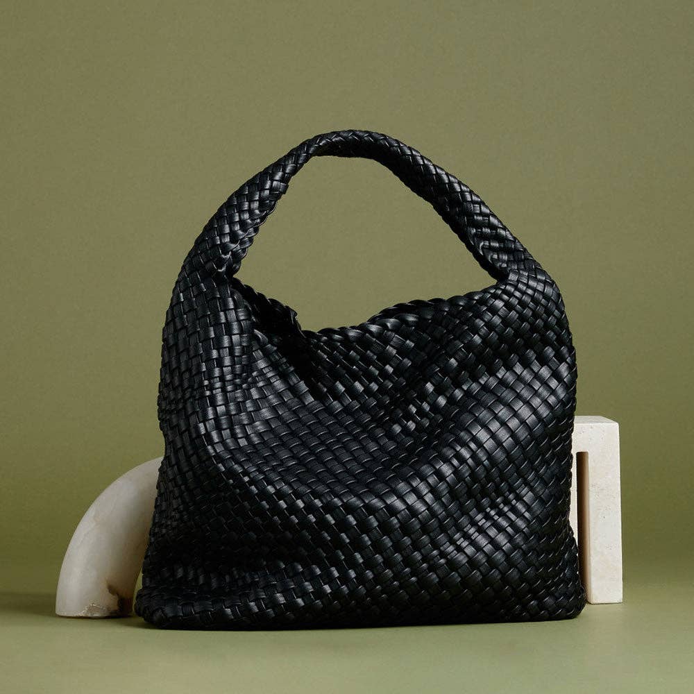 *PREORDER* MELIE BIANCO Johanna Black Recycled Vegan Shoulder Bag
