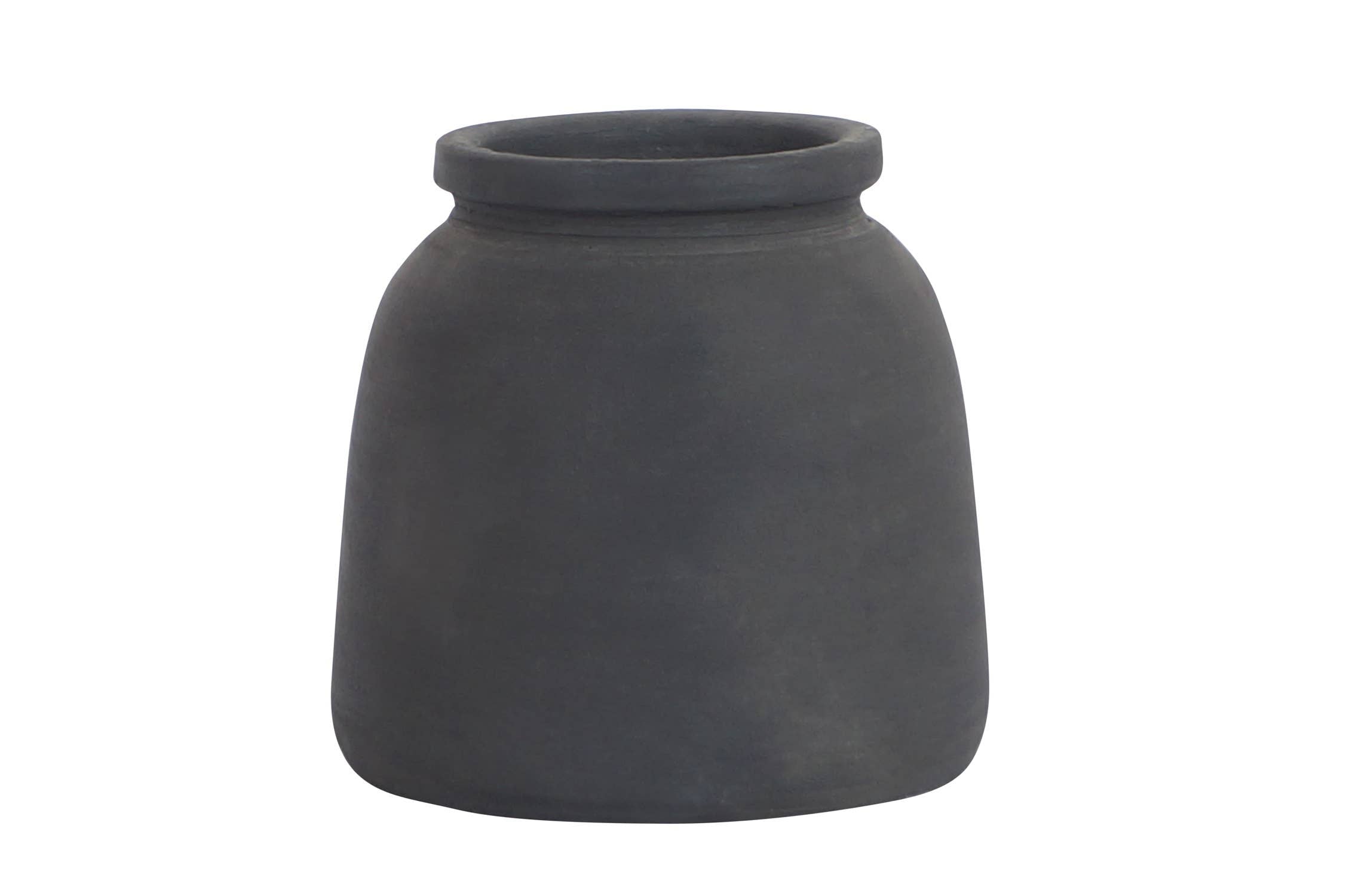 BIDK Black Terracota Pot: Black / TERRACOTTA