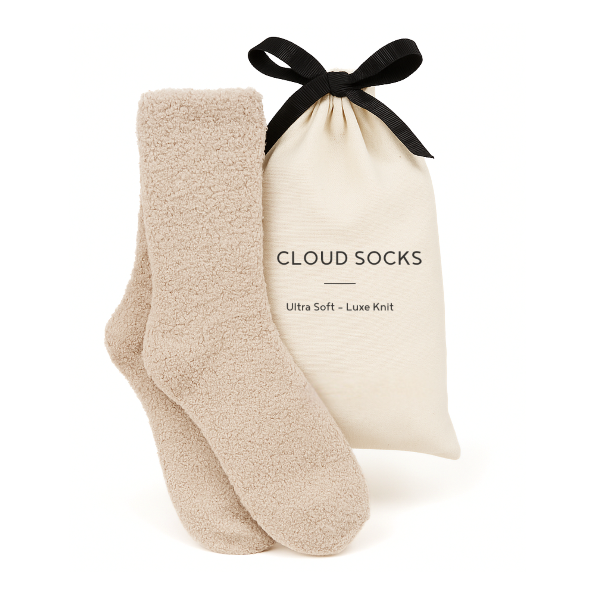 Luxe Cloud Socks by Sweet Dreams - Beige