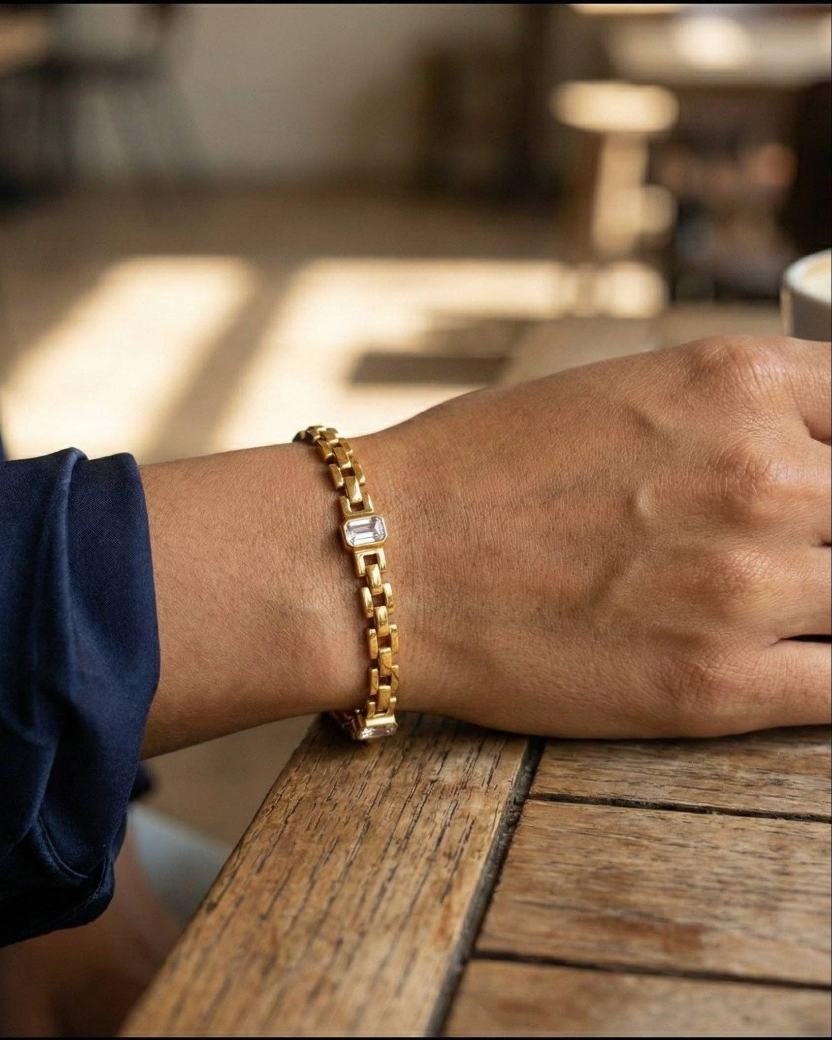 FIFTH & NINTH Lydia Rectangle Link Bracelet