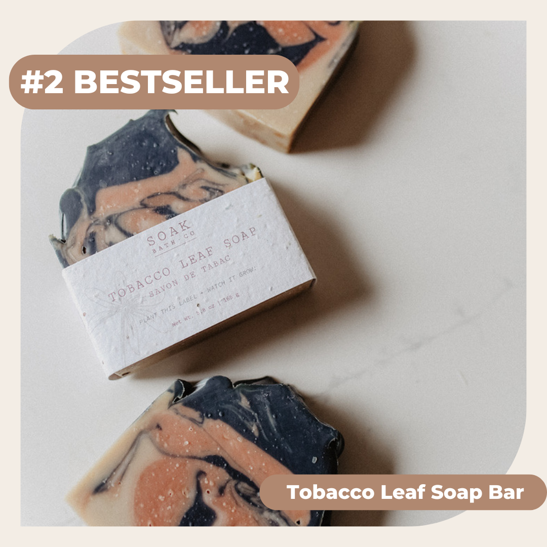 SOAK Bath Co: Soap Bar, Tobacco Leaf— Fall Collection