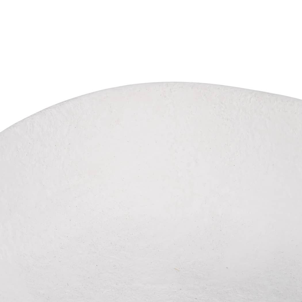Decorative Bowl - White Ceramic Rounded Rectangle, 10 in.