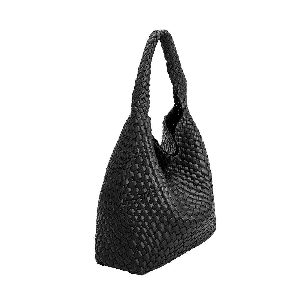 *PREORDER* MELIE BIANCO Johanna Black Recycled Vegan Shoulder Bag