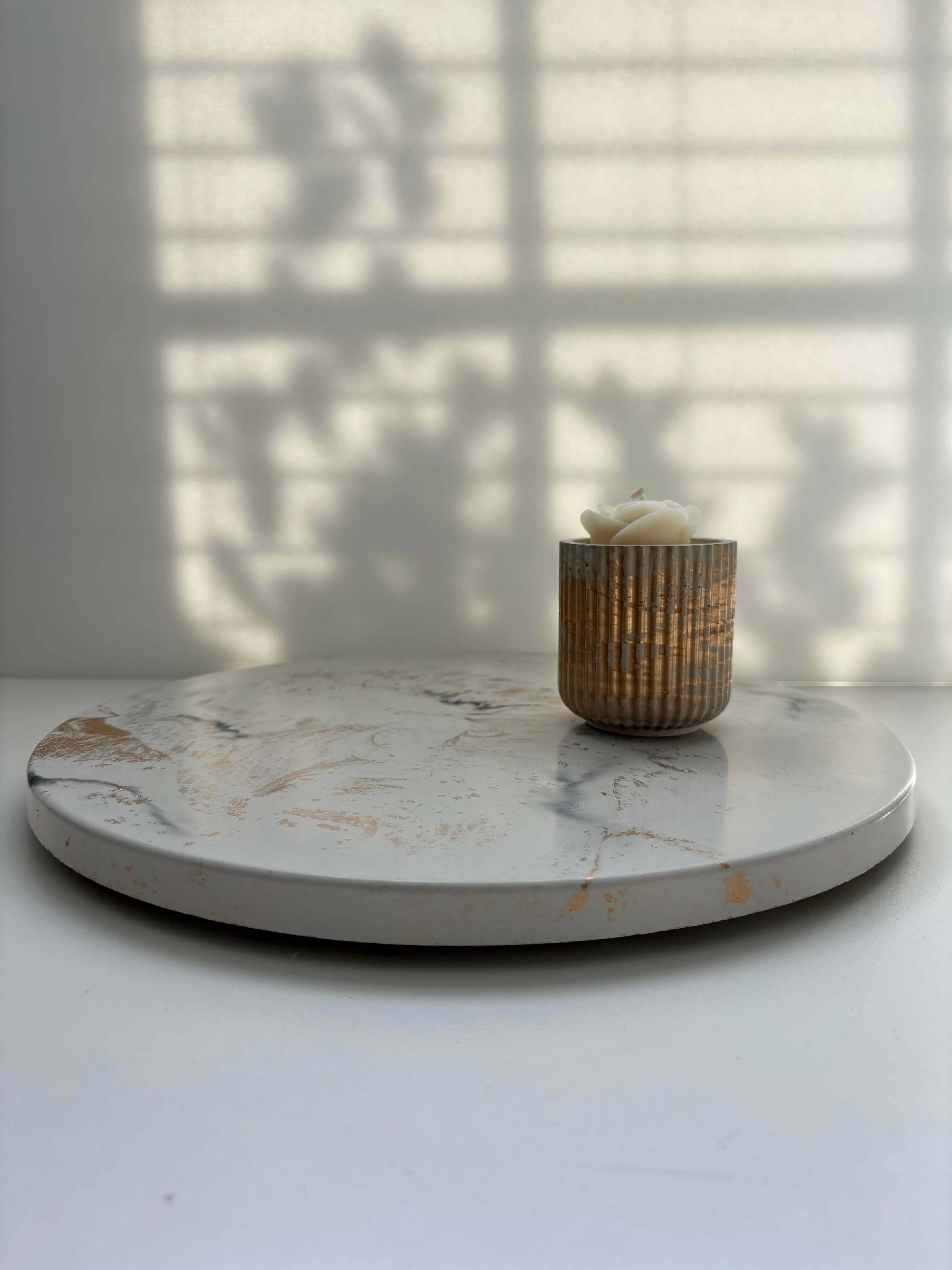 FANCY CONCRETE Lazy Susan 14" in Galactic Gray