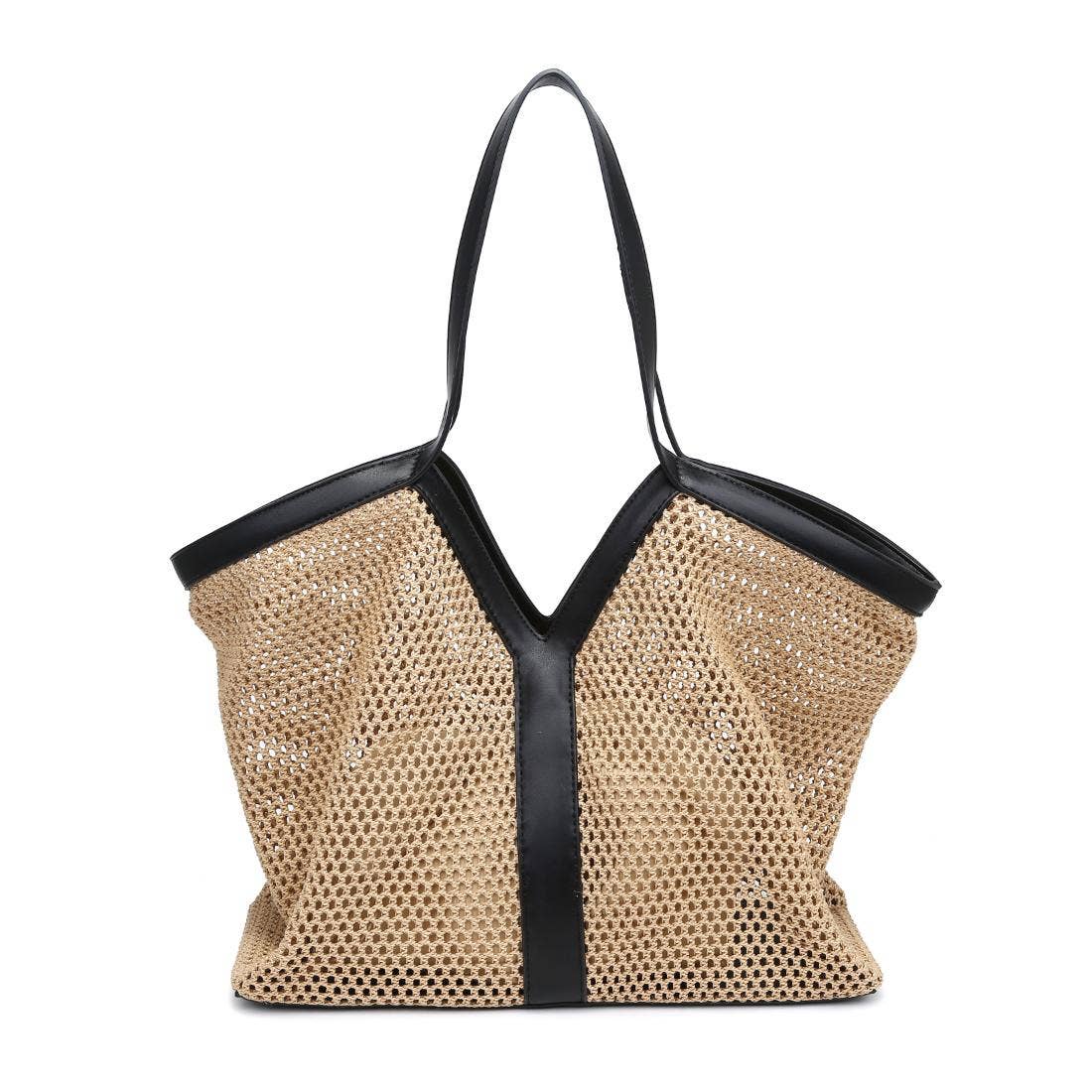 Nanette Tote: Natural Black