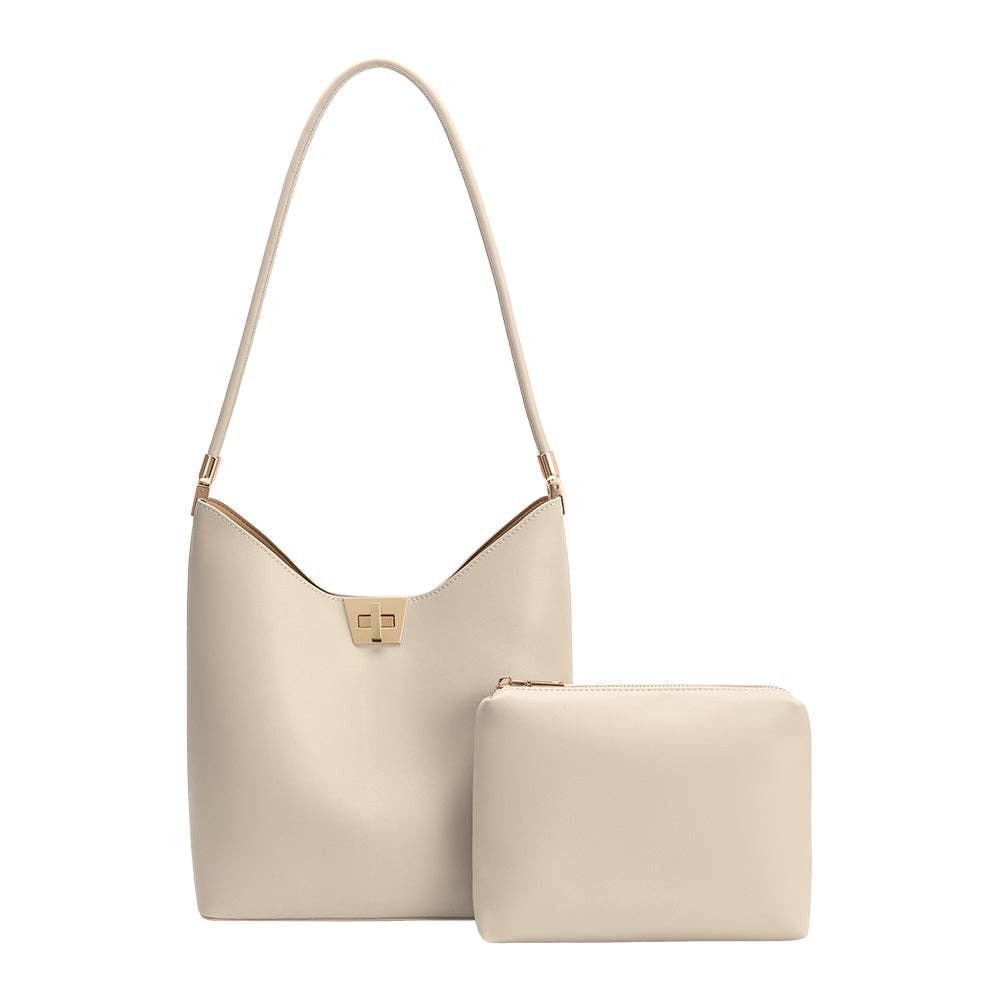 *PREORDER* MELIE BIANCO Billie Bone Recycled Vegan Leather Tote Bag